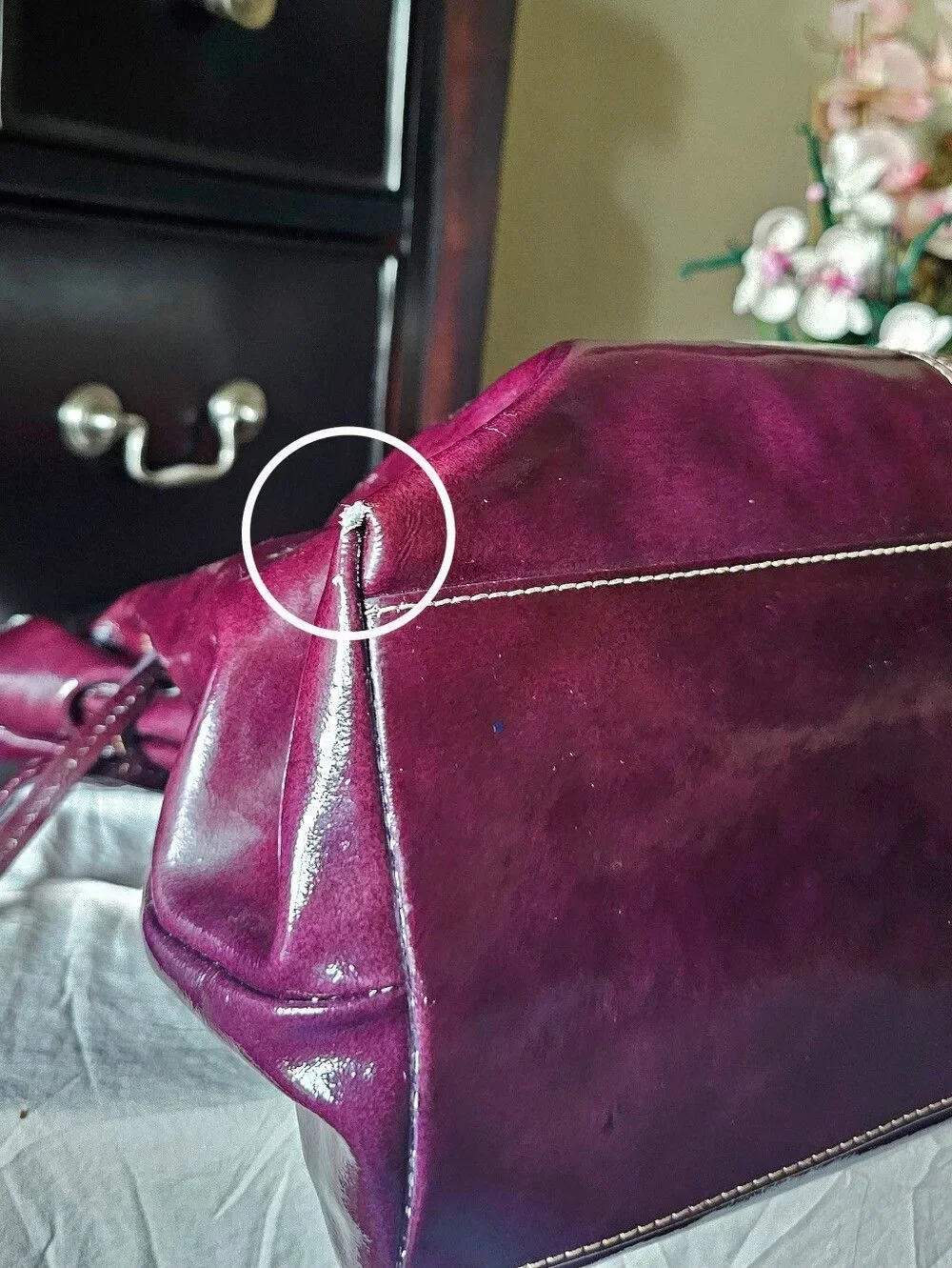 Dooney & Bourke Chiara Tote Patent Leather Handbag